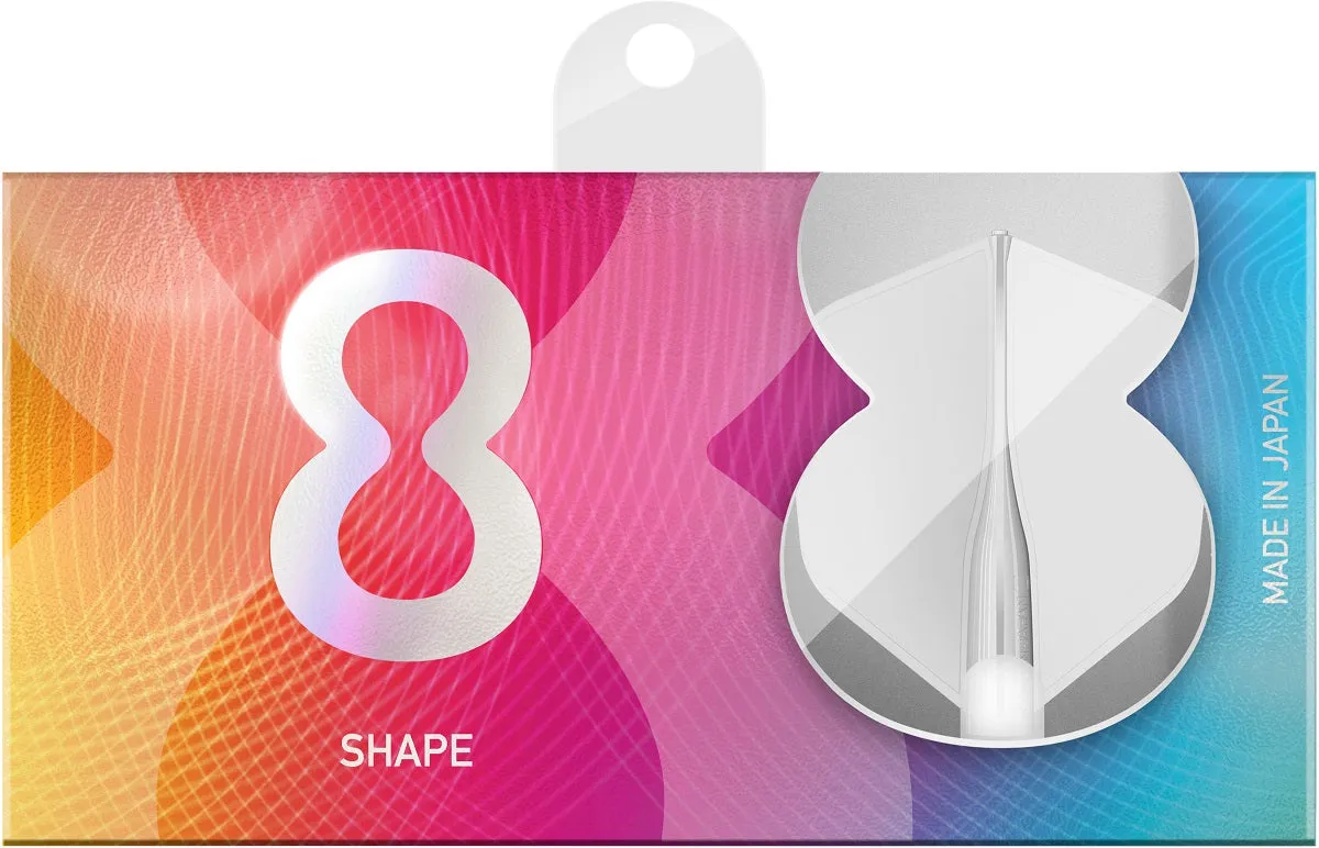 8 White No6 Shape Dart Flights