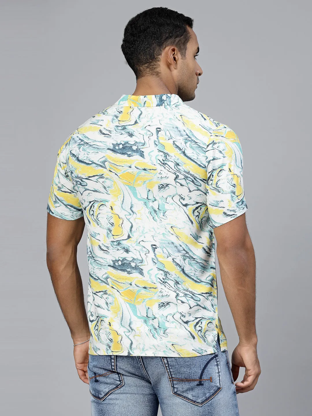 Abstract Essence Rayon Polo T-Shirt