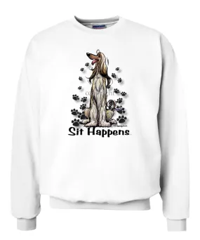 Afghan Hound - Sit Happens - Sweatshirt