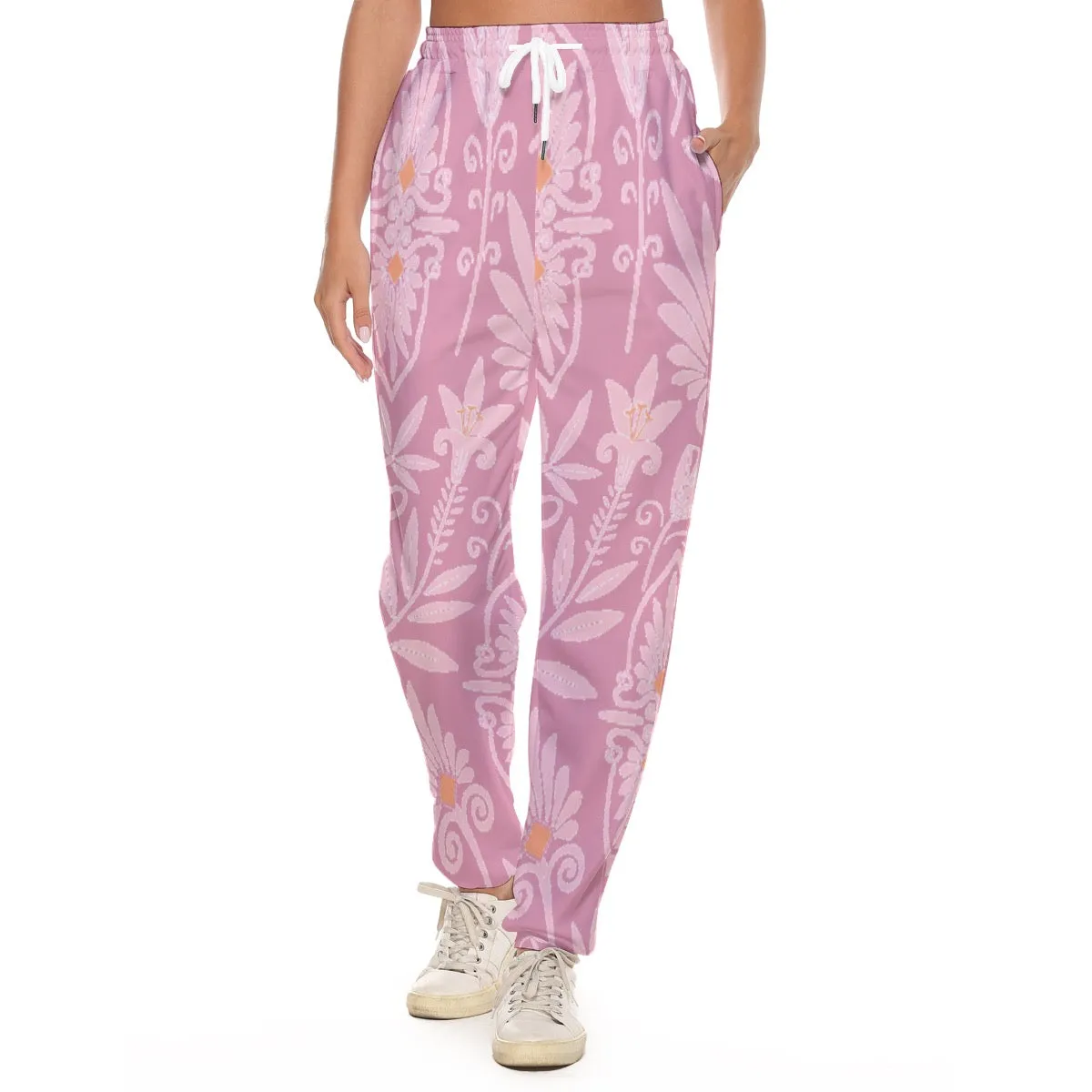 All-Over Print Women's Casual Pants 234 pink print