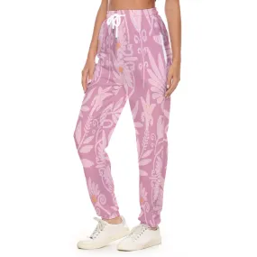 All-Over Print Women's Casual Pants 234 pink print
