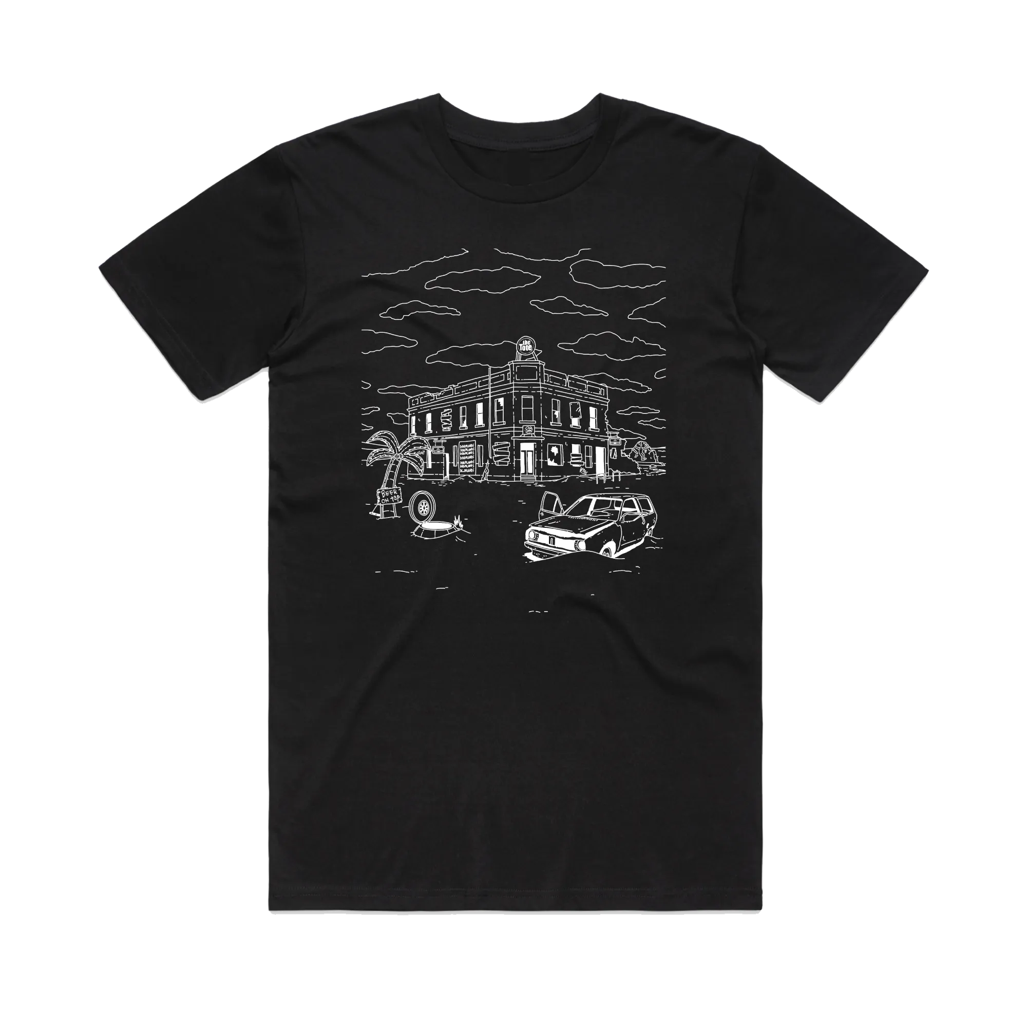 Andrew Onorato - Post-Apocalyptic Tote / Black T-shirt