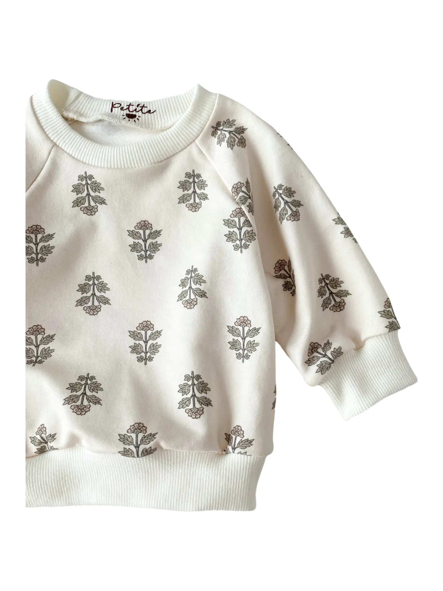 Baby cotton sweatshirt / florals