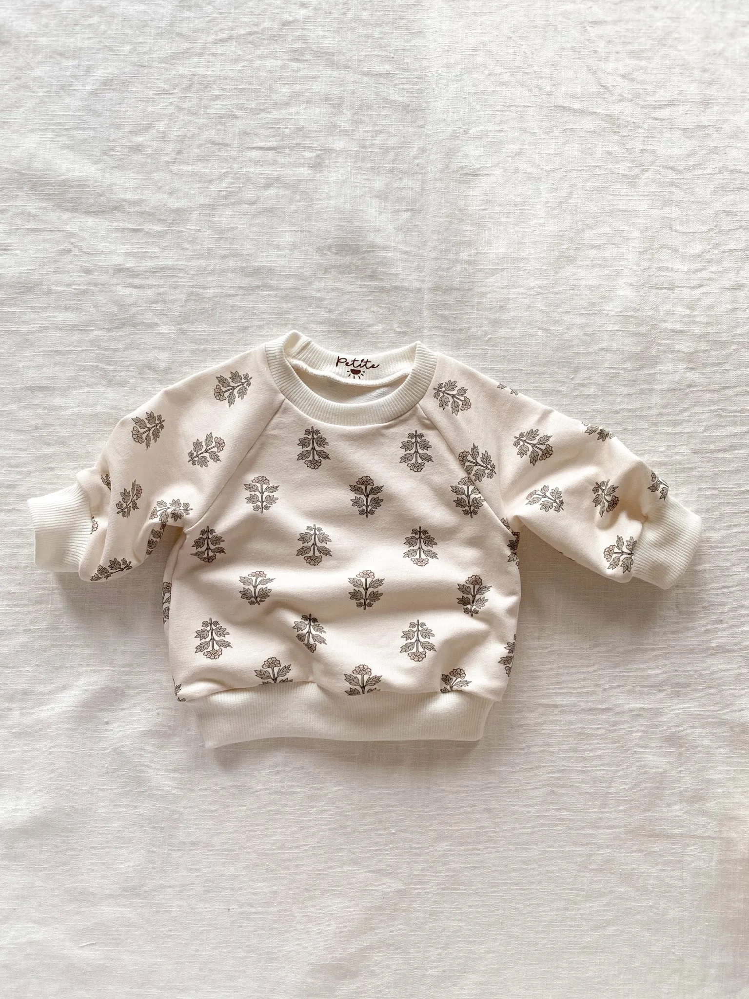 Baby cotton sweatshirt / florals