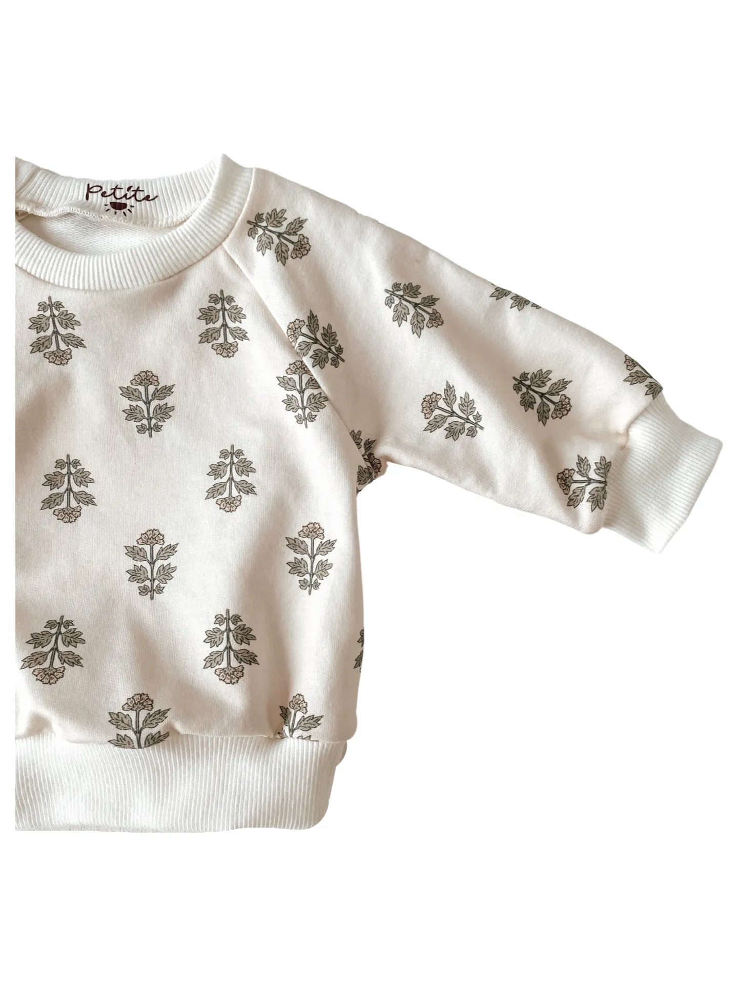 Baby cotton sweatshirt / florals