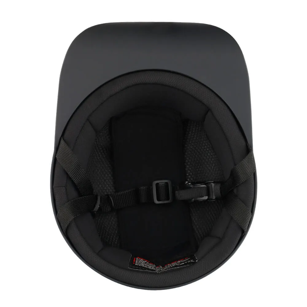 Baseball Cap DOT Motorcycle Helmet / Gloss Black