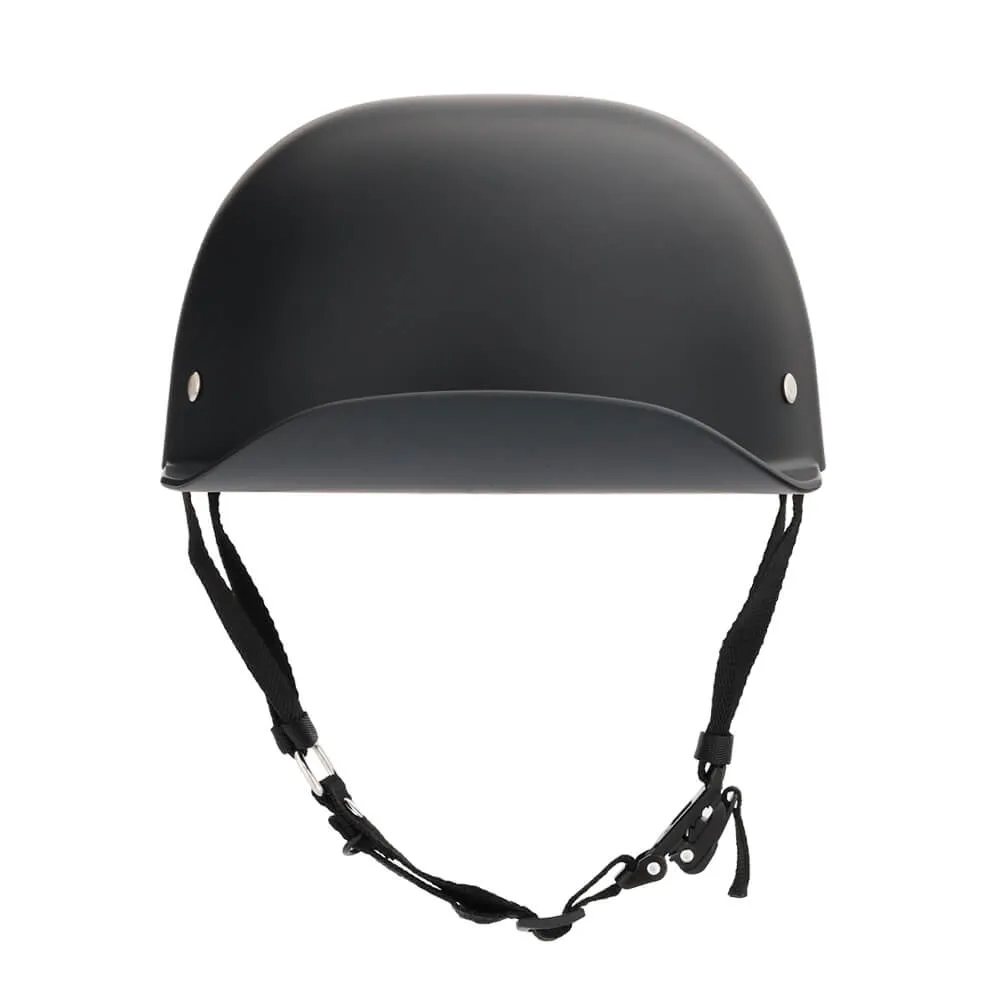 Baseball Cap DOT Motorcycle Helmet / Matte Black