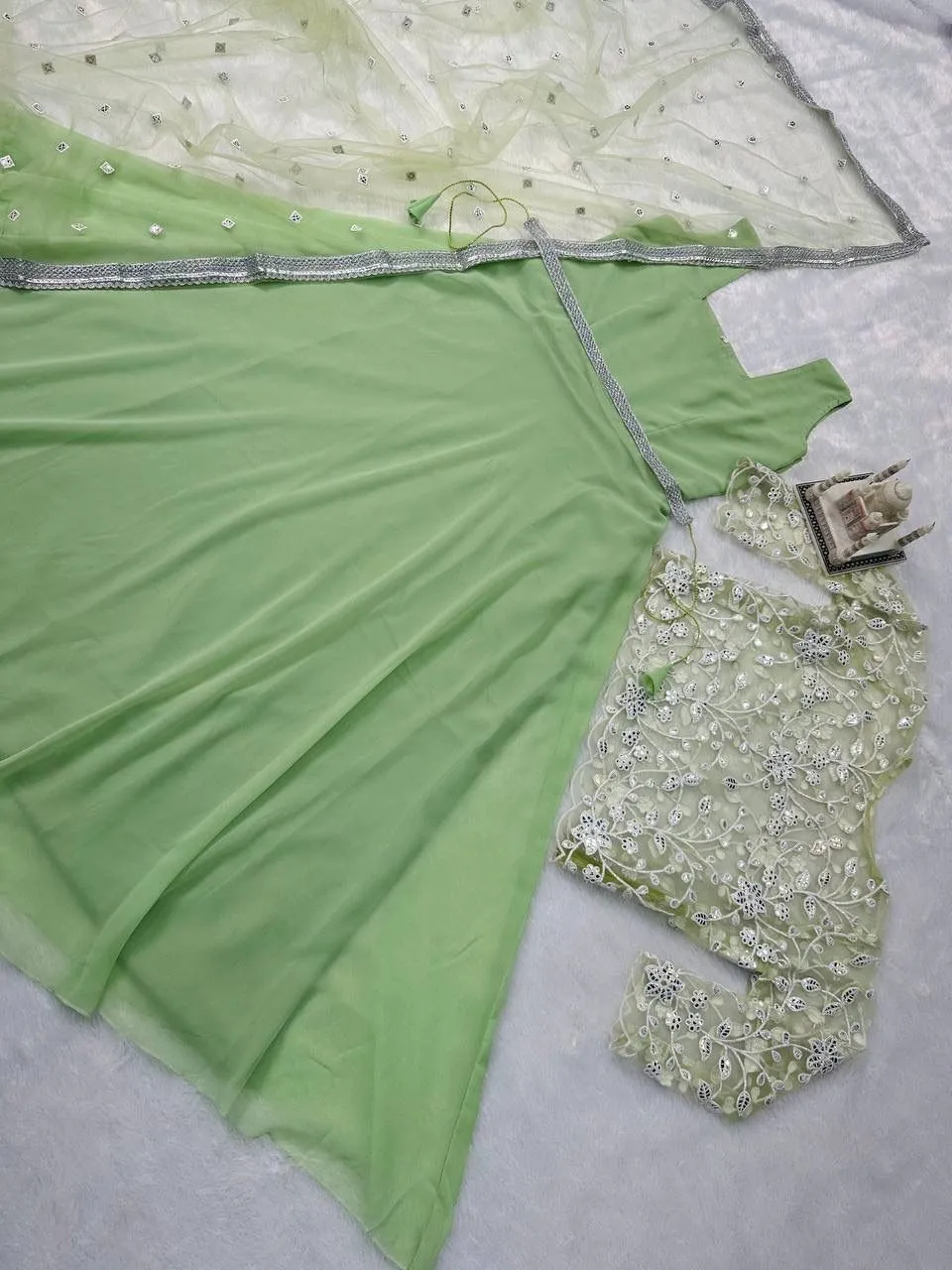 Beautiful Designer Faux Georgette Gwon