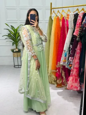 Beautiful Designer Faux Georgette Gwon