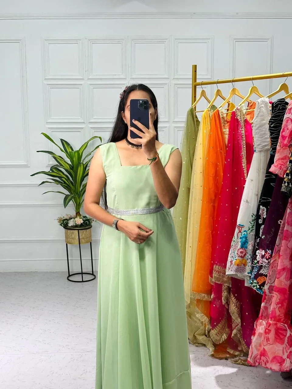 Beautiful Designer Faux Georgette Gwon