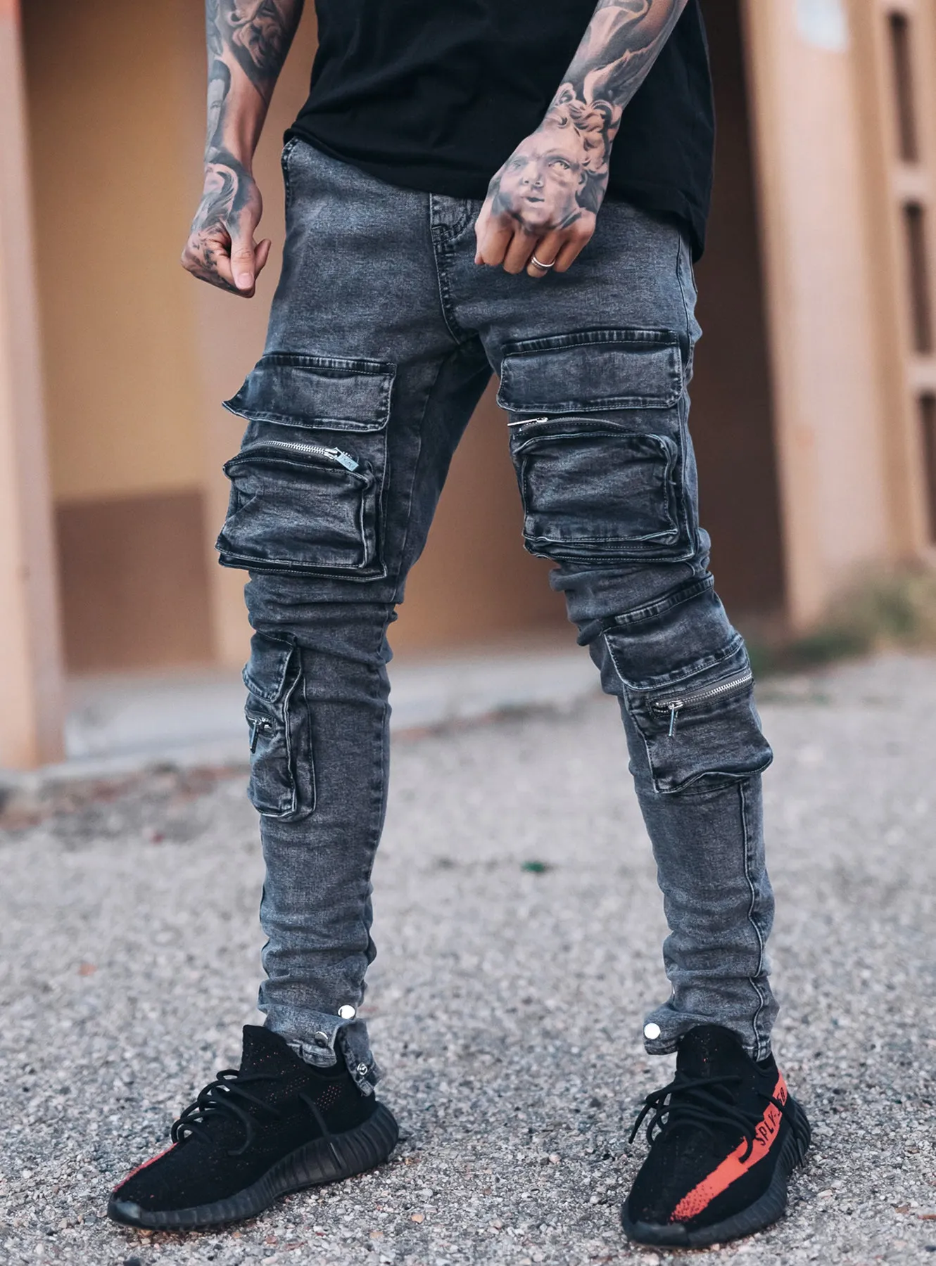 Cargo Jeans V3 in Grey