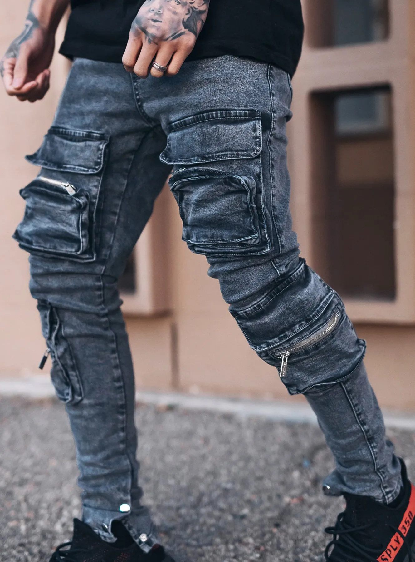 Cargo Jeans V3 in Grey
