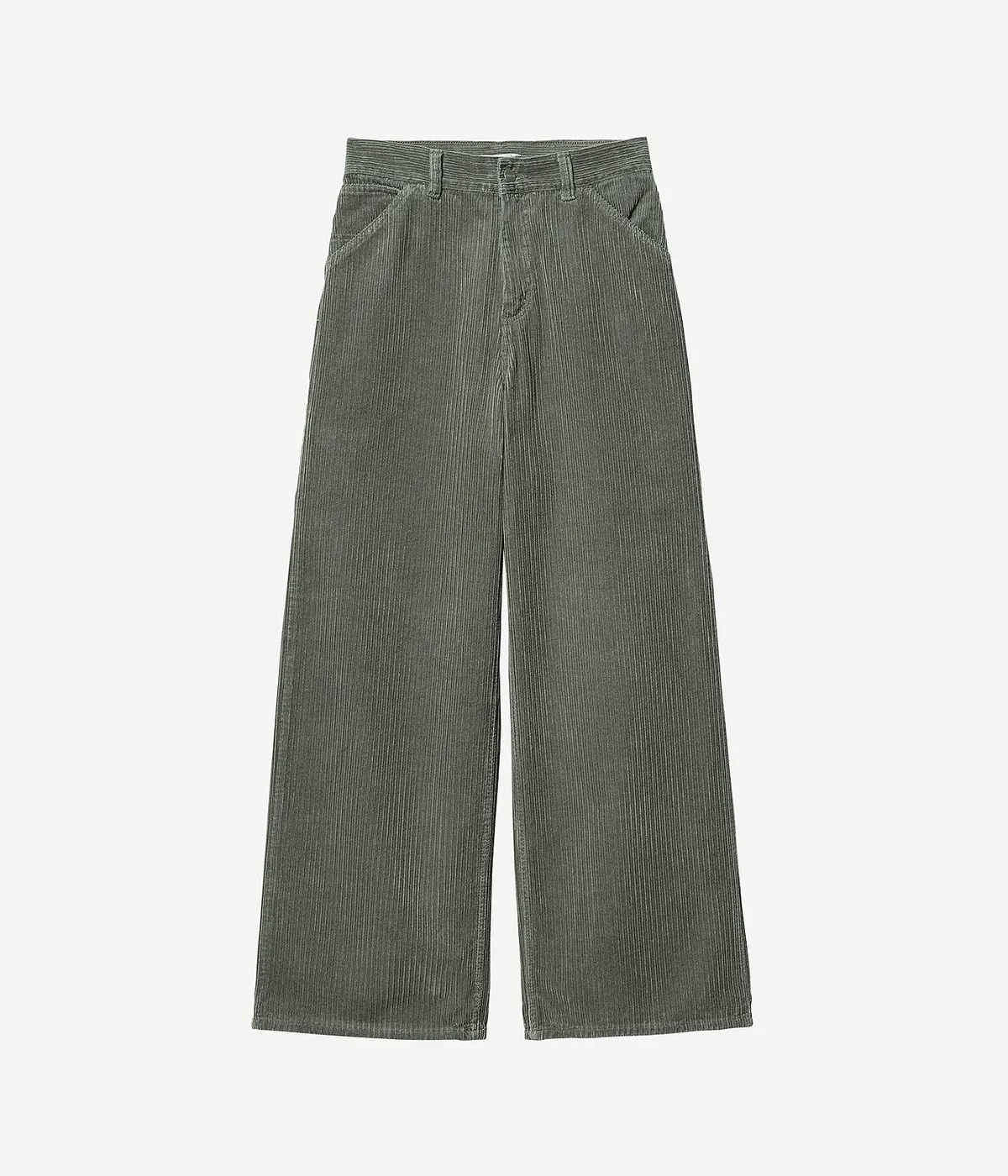 CARHARTT WIP WOMENS JENS PANT CORDUROY I032258 SMOKE GREEN