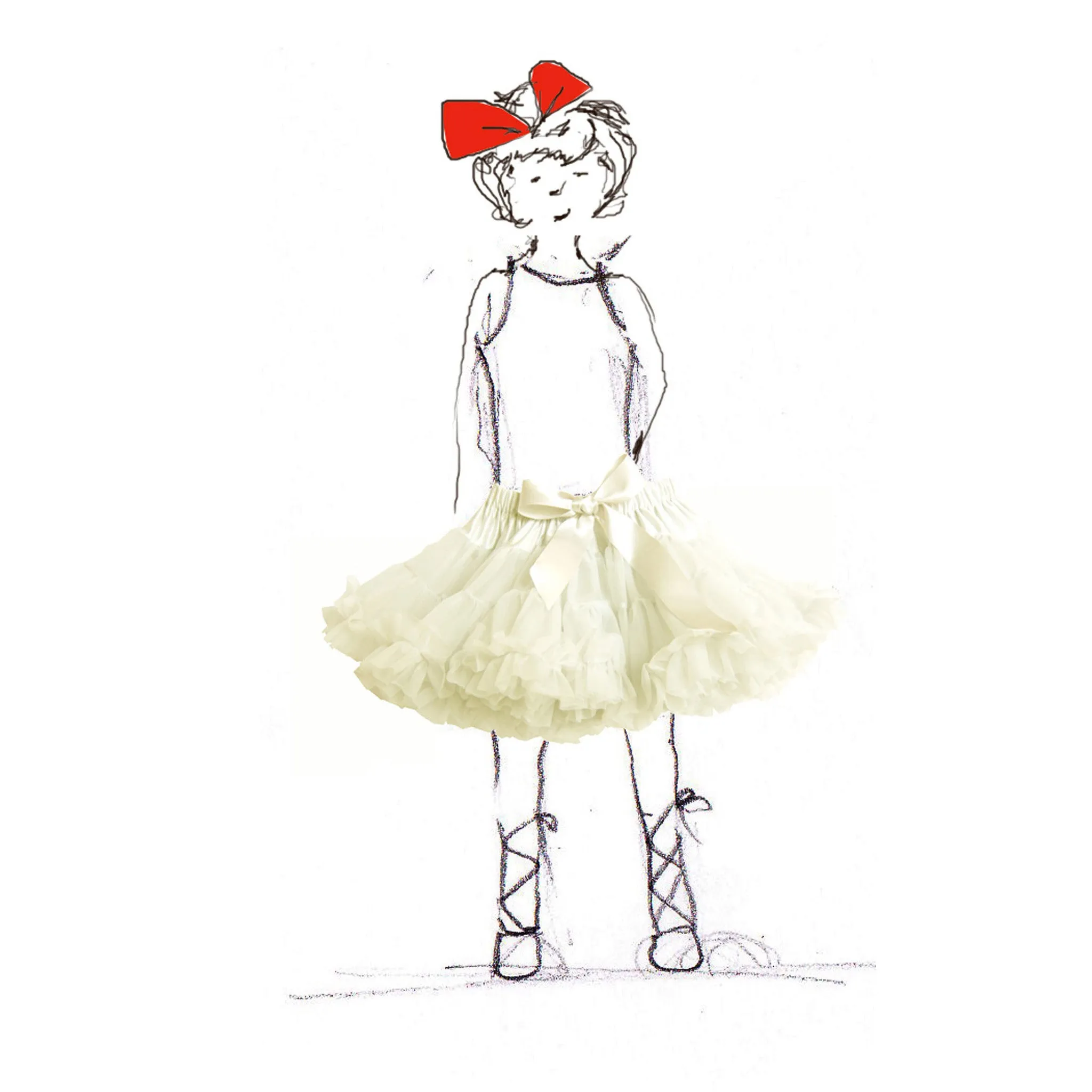 Children's Petticoat - 1/2 years - Cream