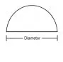 Circular Glass (Half Circle) - Clear Glass