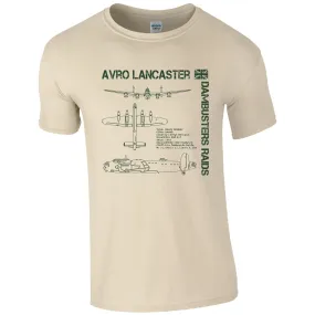 Dambusters Raid Lancaster Blue Print T-shirt