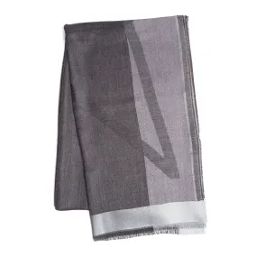 DARK AND LIGHT GRAY CASHMERE SCARF