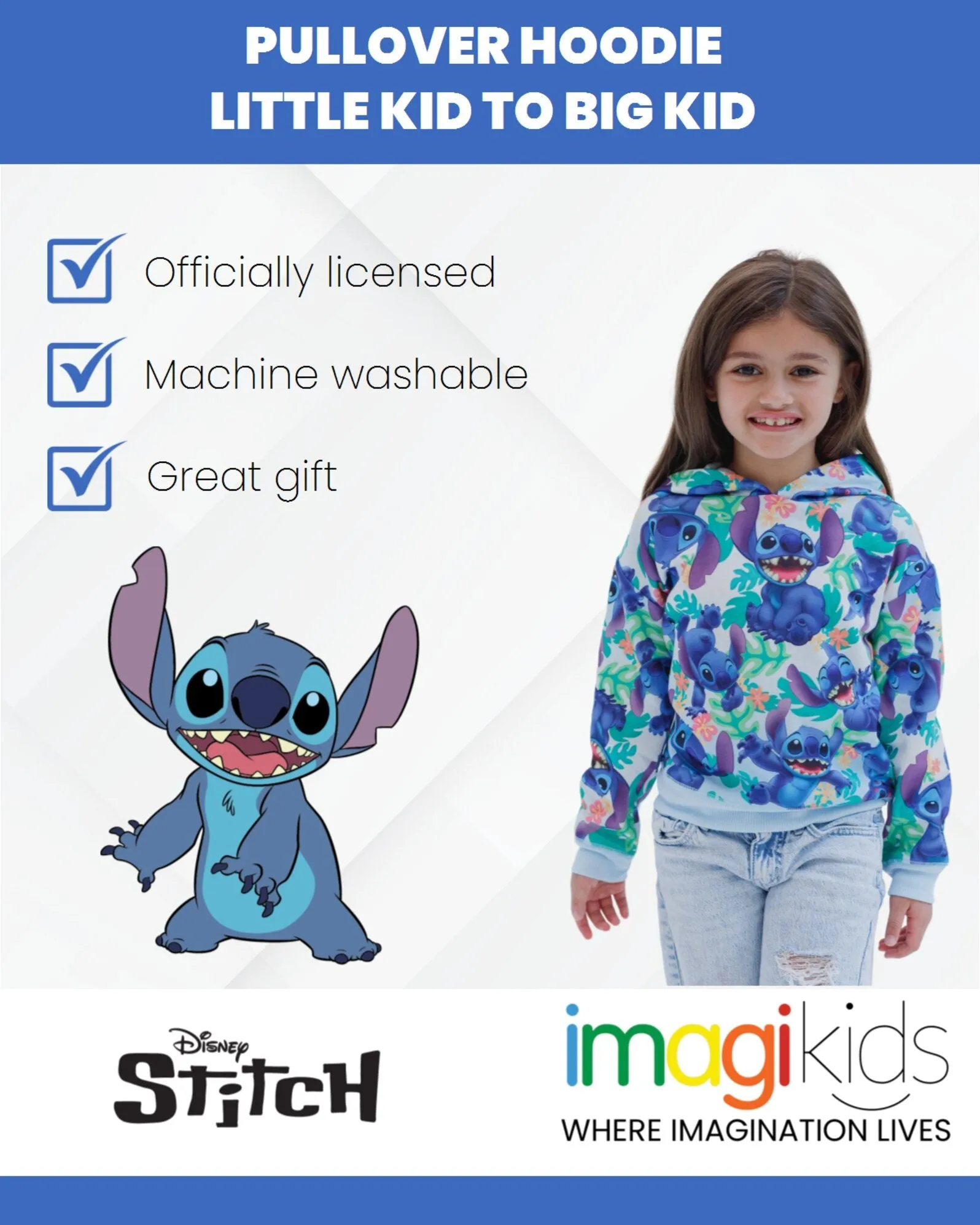 Disney Lilo & Stitch Fleece Pullover Hoodie