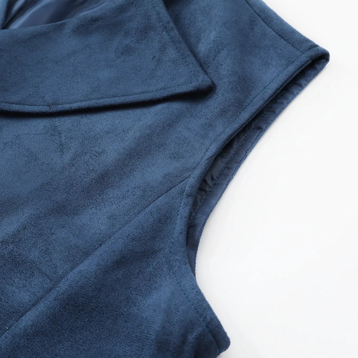 Double Breasted Velvet Gothic Steampunk Blue Dress Vest