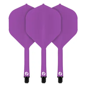 Flight Deck Purple One Piece Dart Flight and Shaft System by Shot
