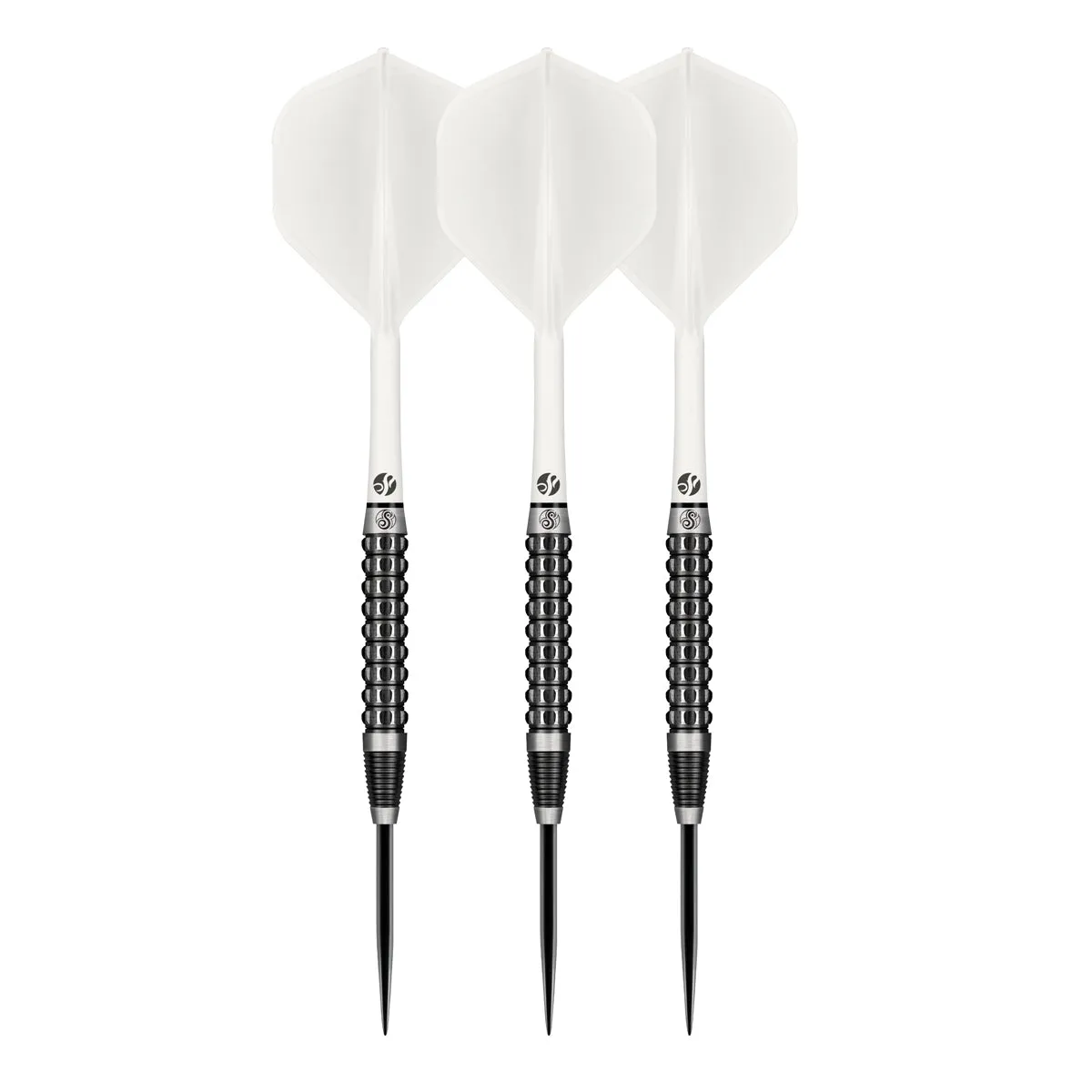 Flight Deck White One Piece Dart Flight and Shaft System by Shot