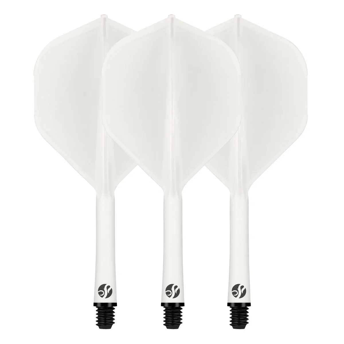 Flight Deck White One Piece Dart Flight and Shaft System by Shot