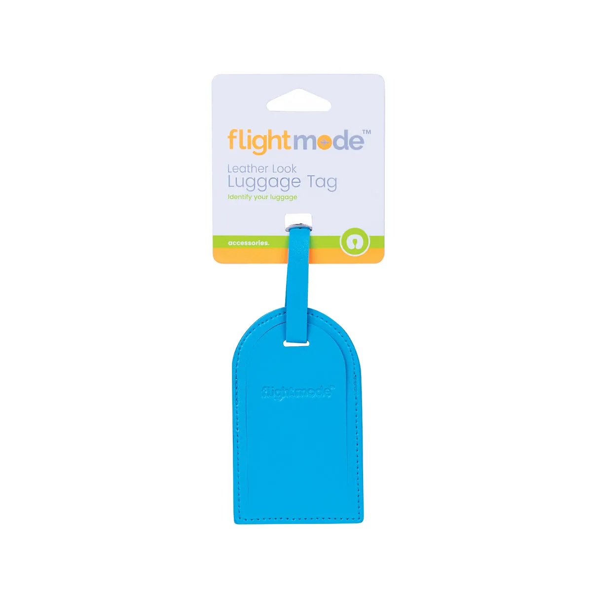 Premium Leather Luggage Tags with Secure Lock, Flight Mode FM0039