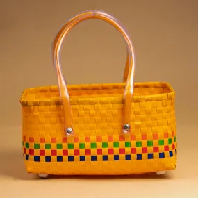 Handmade Orange Half Basket