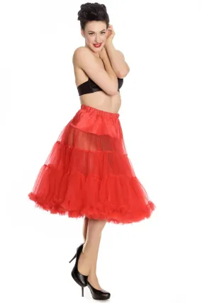 Hell Bunny Red Full Volume Petticoat 25 " - 27" Length - Red Petticoat