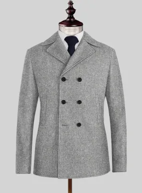 Highlander Steel Gray Tweed Pea Coat