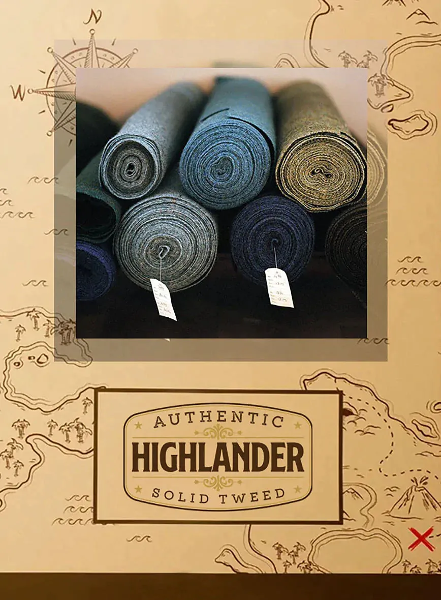 Highlander Steel Gray Tweed Pea Coat