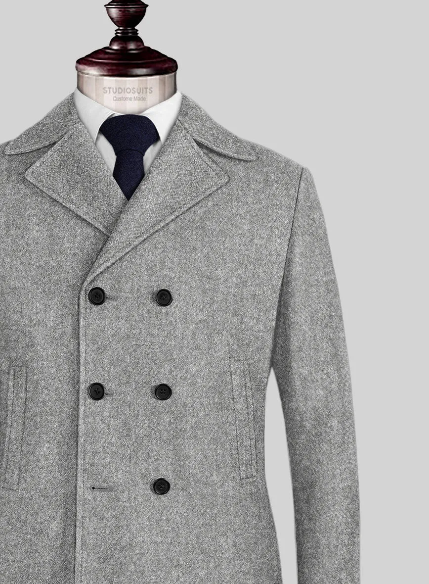 Highlander Steel Gray Tweed Pea Coat