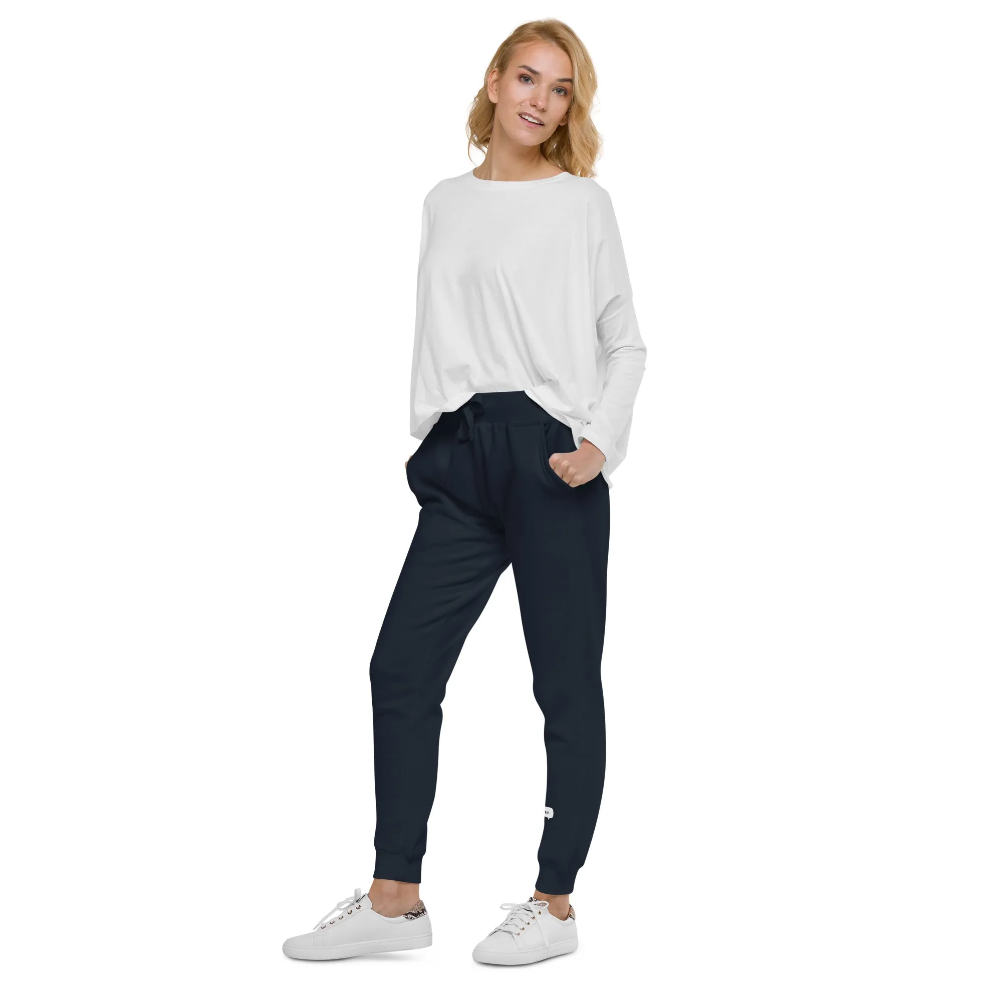 I Swear Text Bubble Unisex fleece sweatpants with 5 Hearts on Back Pocket (Part of Matching Set Sold Separately!)