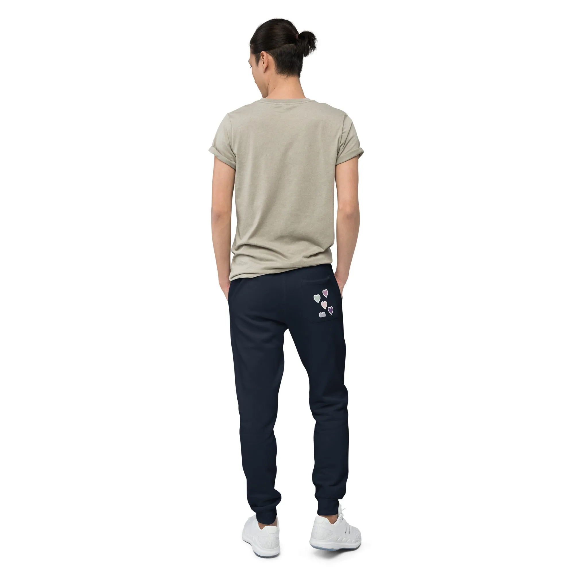 I Swear Text Bubble Unisex fleece sweatpants with 5 Hearts on Back Pocket (Part of Matching Set Sold Separately!)