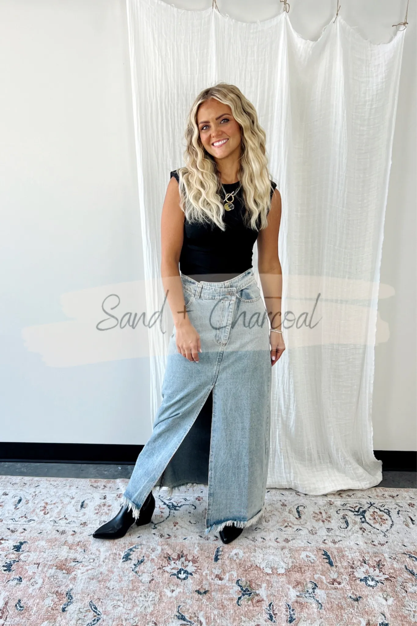 Josette Denim Maxi Skirt