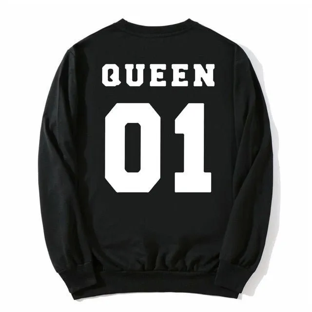 King and queen sweatshirts