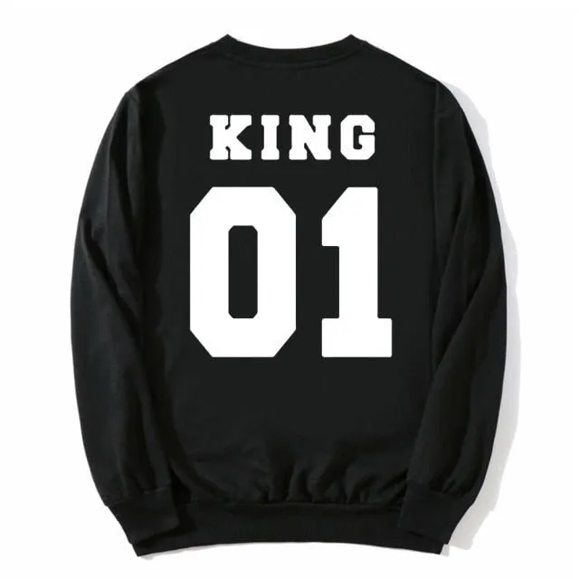 King and queen sweatshirts