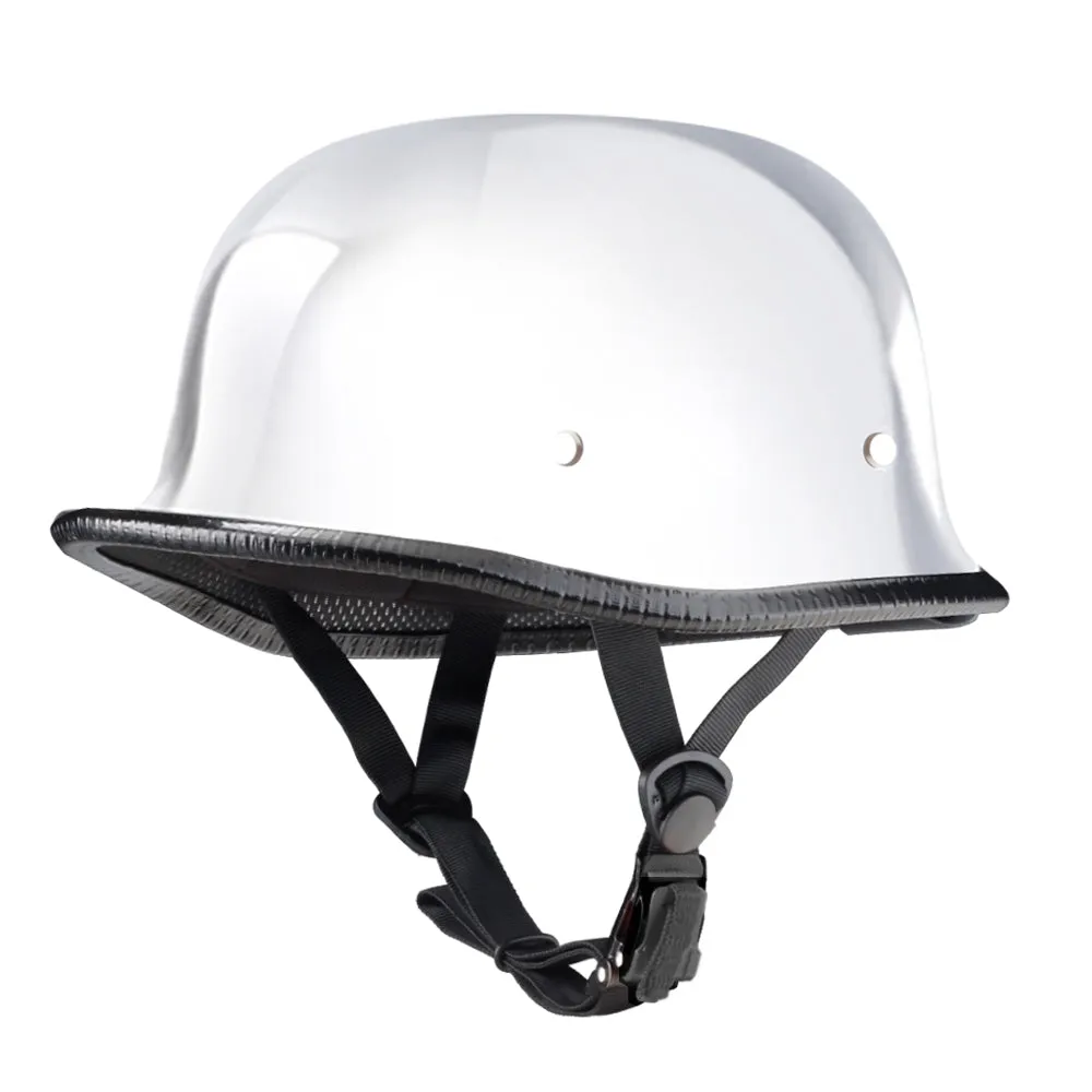 Lightweight Mayan DOT Germanator Helmet / Chrome