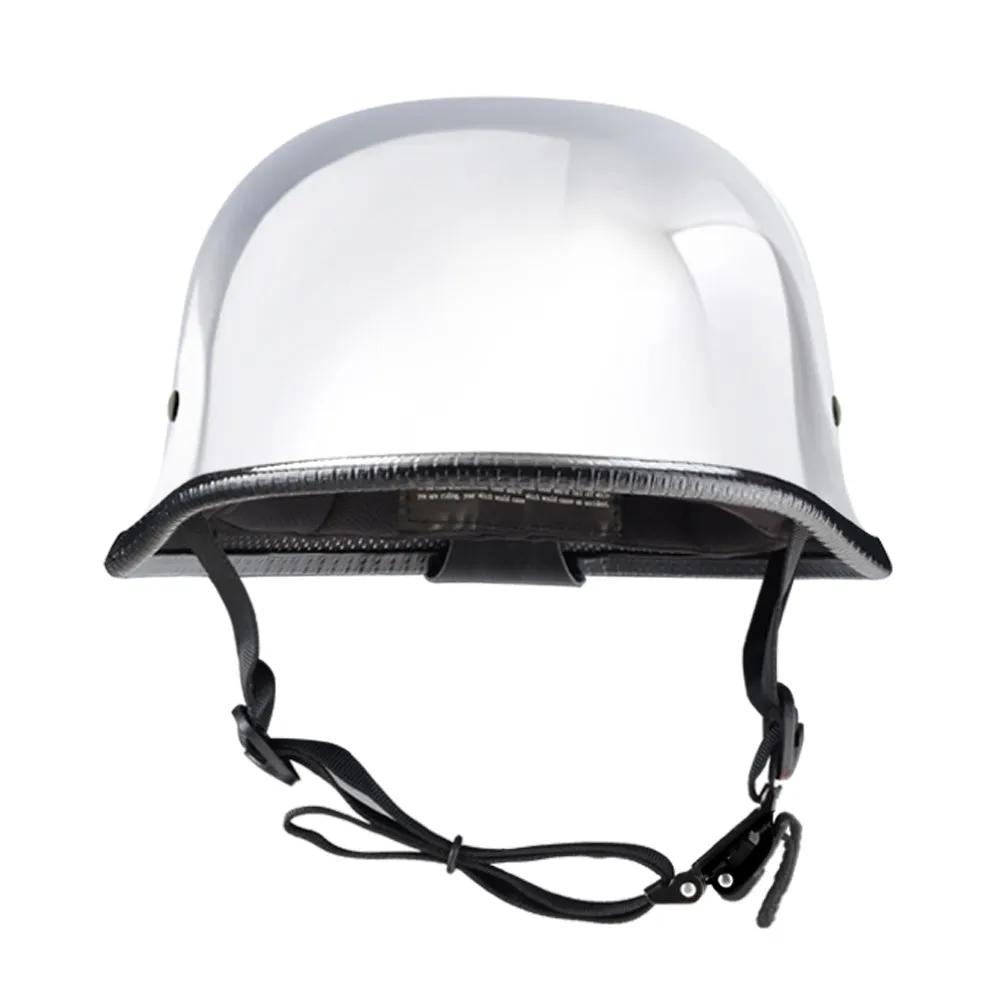 Lightweight Mayan DOT Germanator Helmet / Chrome