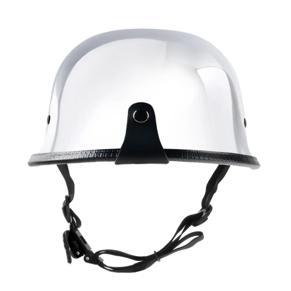 Lightweight Mayan DOT Germanator Helmet / Chrome