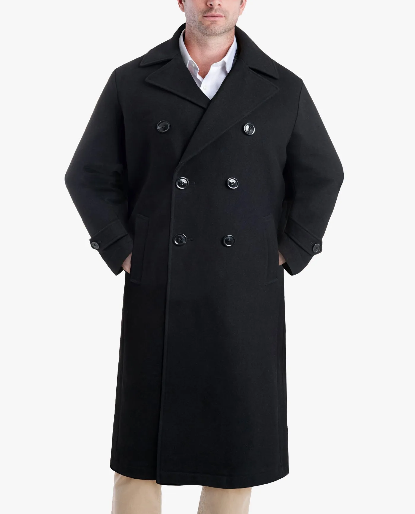 Sure, heres an optimized title with descriptive modifiers: 

Lille 46-Inch Premium Wool Officers Coat – Tailored Military Style Overcoat for Men