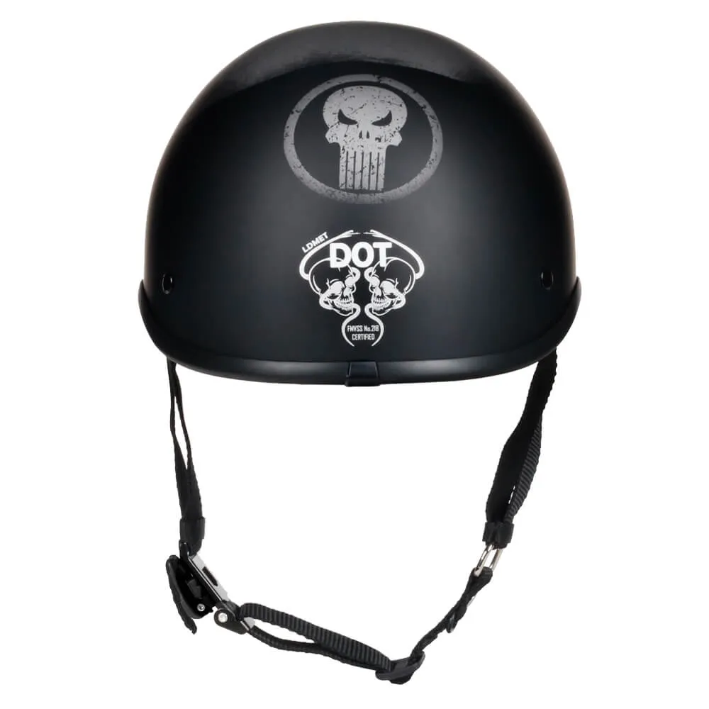 Low Profile Reversible DOT Polo Helmet / Punisher