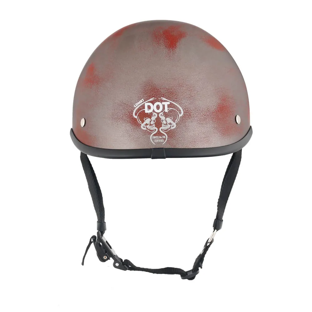 Low Profile Reversible DOT Polo Helmet / Rust