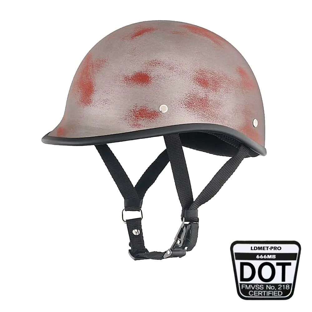 Low Profile Reversible DOT Polo Helmet / Rust
