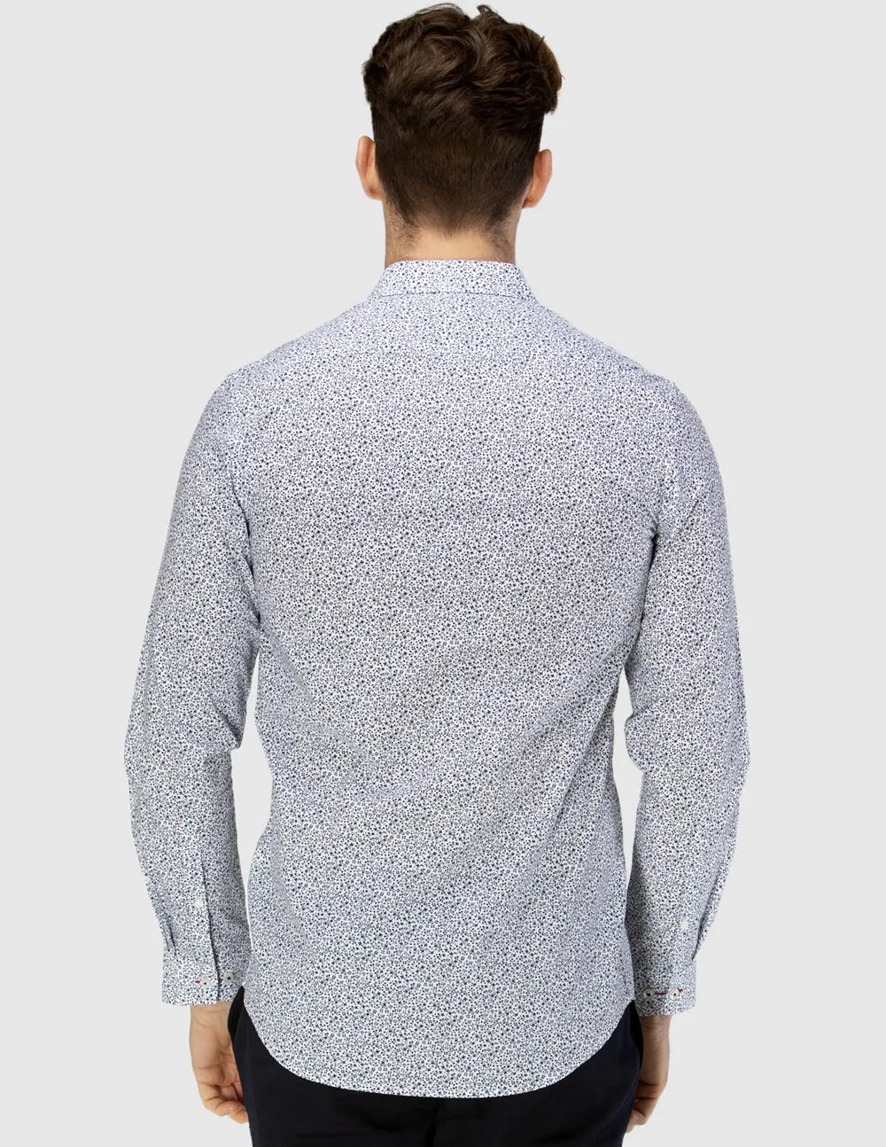 Luxe Leaf Print Slub Shirt
