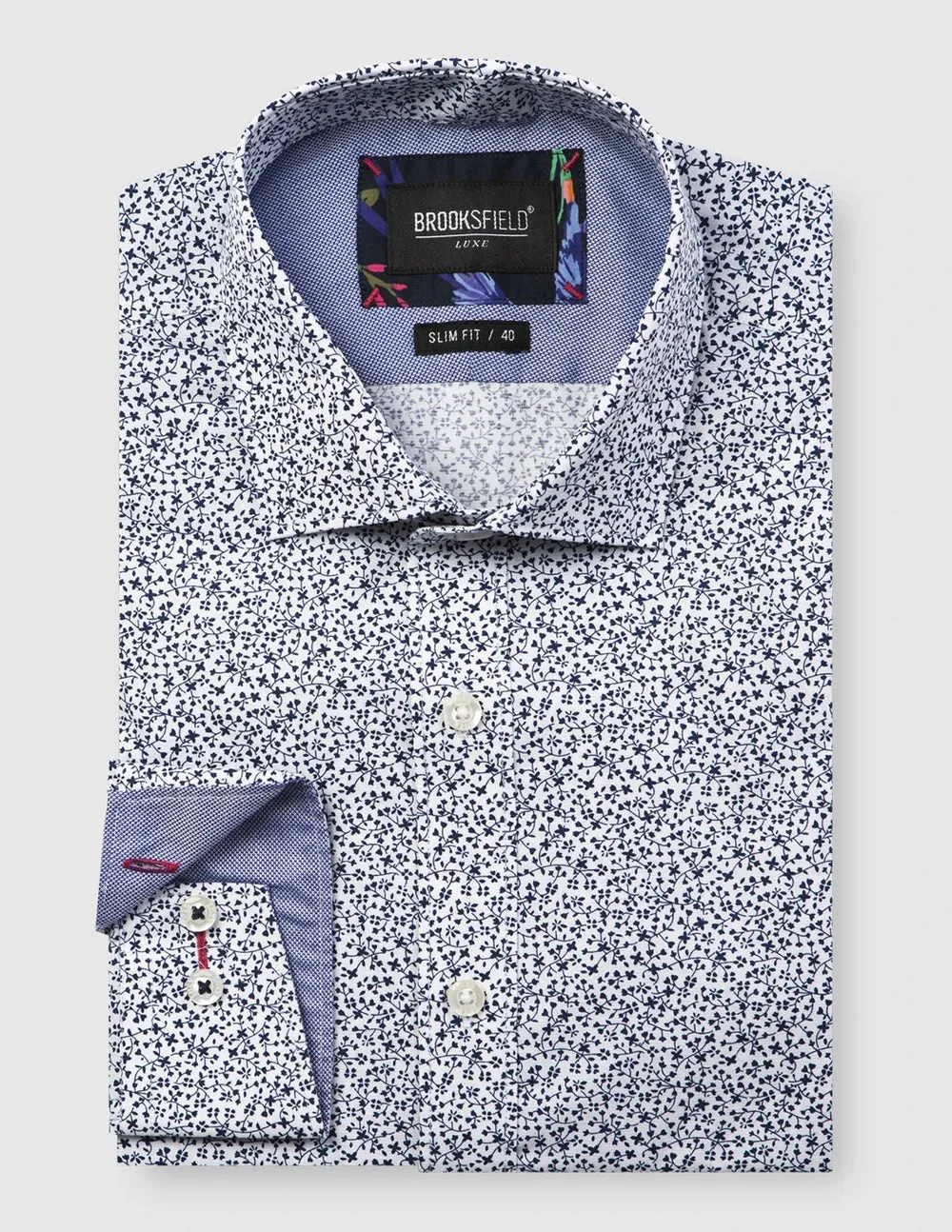 Luxe Leaf Print Slub Shirt