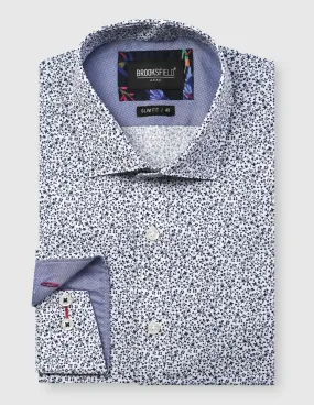 Luxe Leaf Print Slub Shirt