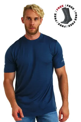 Men's Merino T-shirt 165 Denim ( socks)