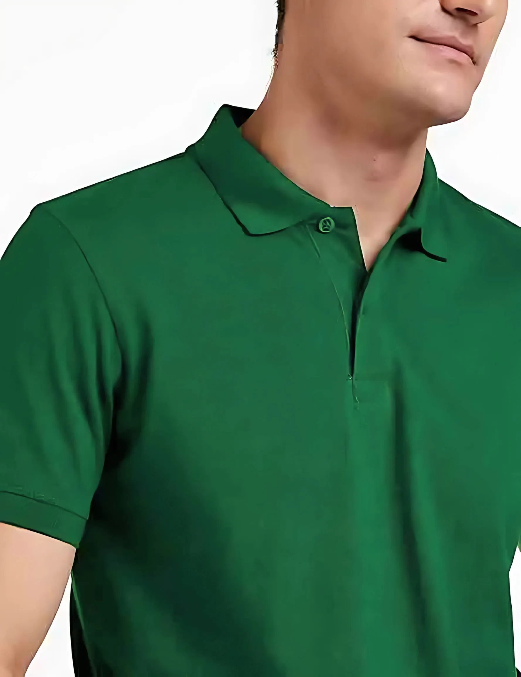 Men's Regular Fit Polo Neck Half Sleeve Solid Uniform T-Shirt | Polo T-Shirt for Men (Light Leaf Green)