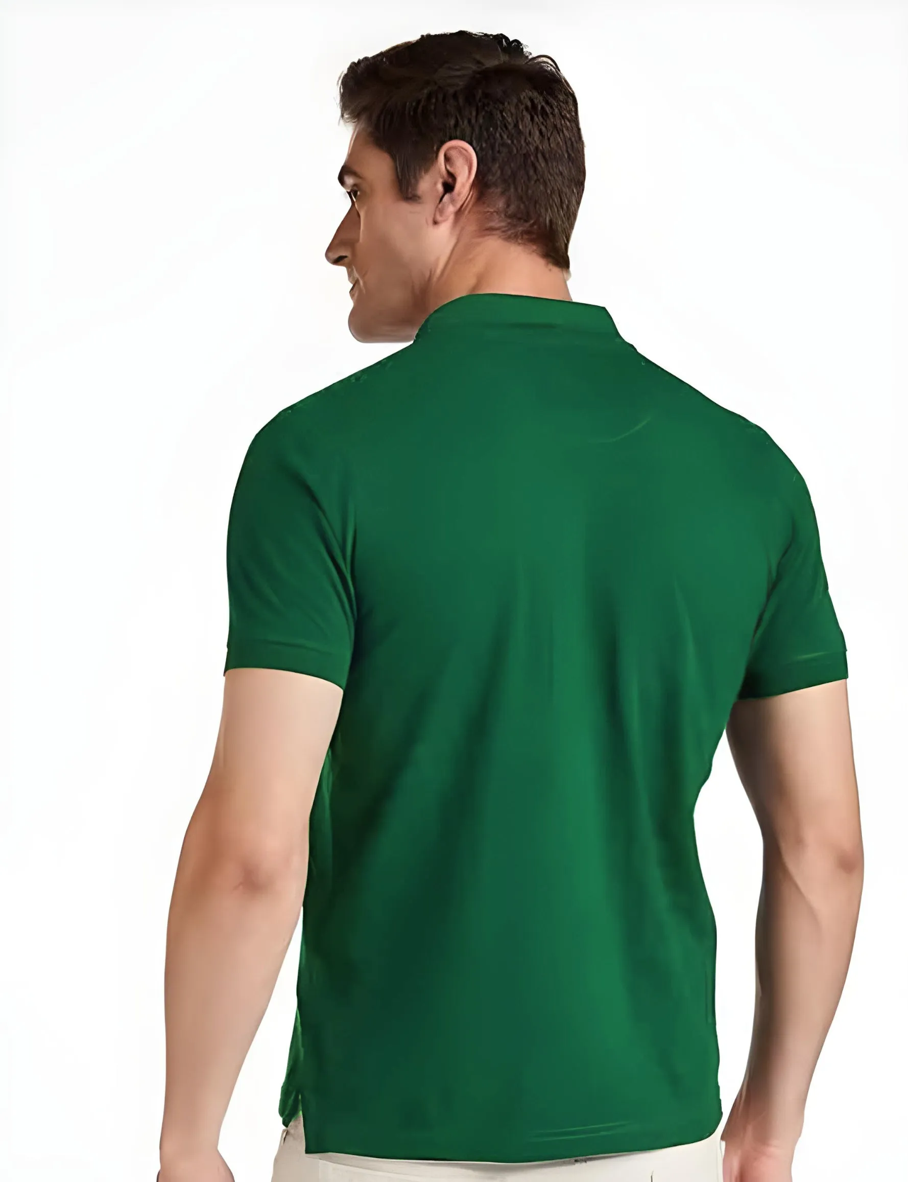 Men's Regular Fit Polo Neck Half Sleeve Solid Uniform T-Shirt | Polo T-Shirt for Men (Light Leaf Green)